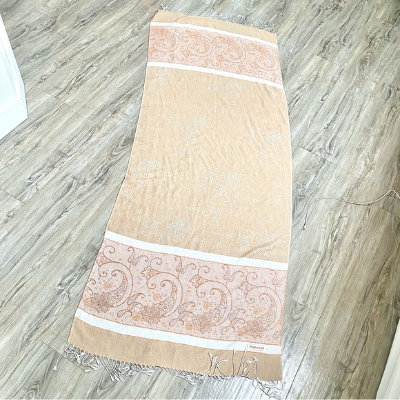 SILK/Cashmere Pashmina boho scarf/body wrap/shall paisley detailing & sparkle - Picture 14 of 16